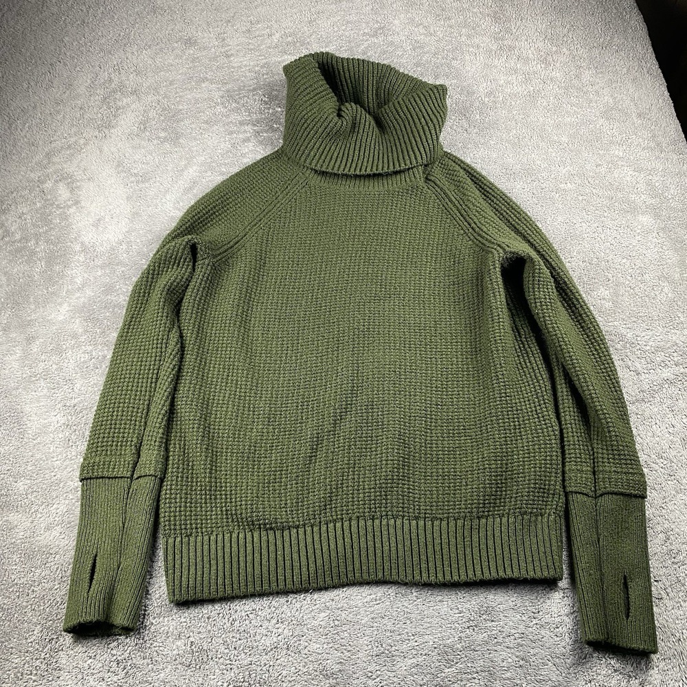 Market and Spruce‎ Turtleneck Sweater Womens Size Medium Green Long Sleeve